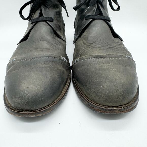 Fortress of Inca Anthro Leather Lace Up Chukka Desert Dress Ankle Boot Grey 11 - Picture 5 of 11